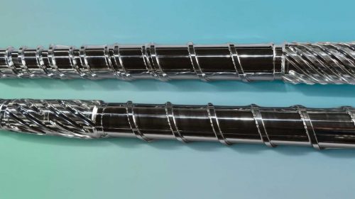 PVC收缩膜挤出机双合金机筒加双合金螺杆加镀硬铬 PVC收缩膜挤出机双合金机筒加双合金螺杆加镀硬铬